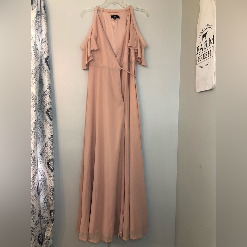 Cold-Shoulder Wrap Maxi Dress LuLu’s